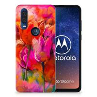 Smartphone hoesje Motorola One Vision Tulips