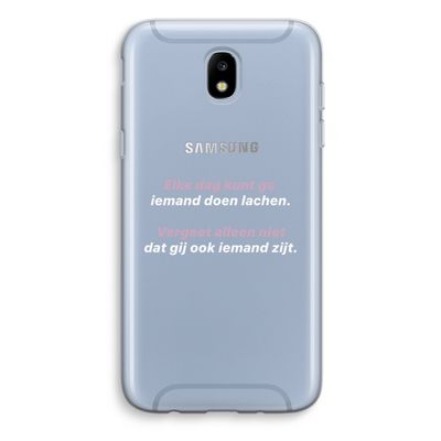 gij zijt ook iemand: Samsung Galaxy J5 (2017) Transparant Hoesje