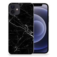 iPhone 12 | 12 Pro (6.1") | TPU | Siliconen hoesje | Marmer Zwart - Origineel Cadeau Vader