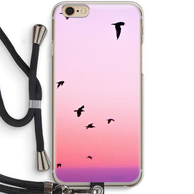 Fly away: iPhone 6 / 6S Transparant Hoesje met koord