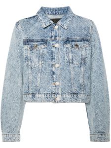 Maje veste en jean à ornements strassés - Bleu