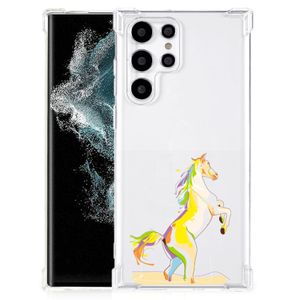 Samsung Galaxy S22 Ultra Stevig Bumper Hoesje Horse Color
