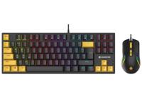 Tracer HORNET 87 toetsenbord Inclusief muis Gamen USB QWERTY Engels Zwart, Geel
