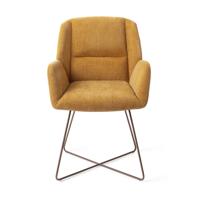 Jesper Home Eetkamerstoel 'Myoko' Cross Rose, kleur El Dorado