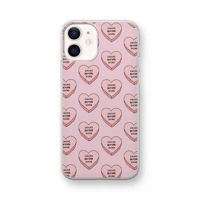Chicks before dicks: iPhone 12 mini Transparant Hoesje