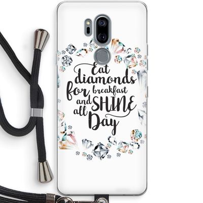 Diamonds: LG G7 Thinq Transparant Hoesje met koord