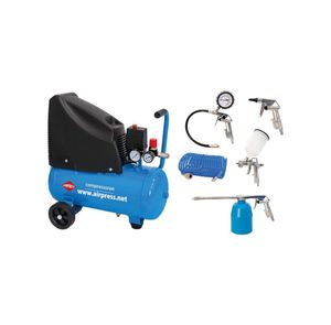 Airpress  HLO 215-25 | Compressor | met 6-delige set | 215 l/min | 24 liter  - 48140