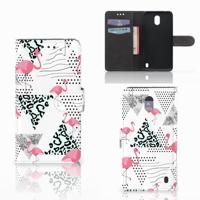 Nokia 2 | Telefoonhoesje | Met pasjeshouder | Flamingo Triangle