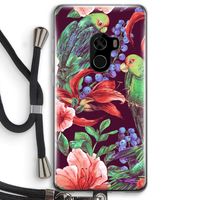Papegaaien: Xiaomi Mi Mix 2 Transparant Hoesje met koord