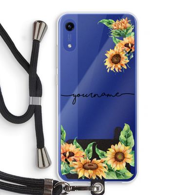 Zonnebloemen: Honor Play 8A Transparant Hoesje met koord