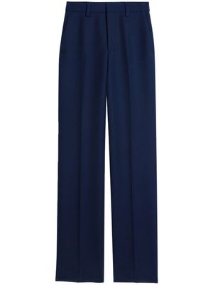 AMI Paris pantalon en laine à taille haute - Bleu