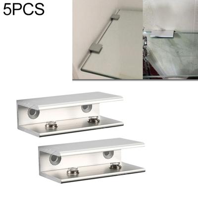 5 STKS dubbel gat aluminiumlegering glas Fixing clip L 12mm