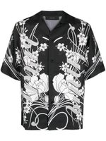 AMIRI chemise en soie à fleurs - Noir