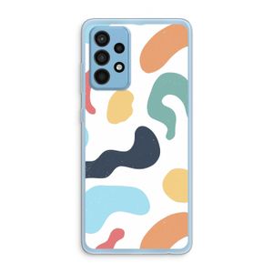 Memphis Shapes Blue: Samsung Galaxy A52 Transparant Hoesje