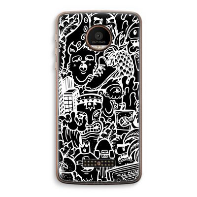 Vexx Black Mixtape: Motorola Moto Z Force Transparant Hoesje