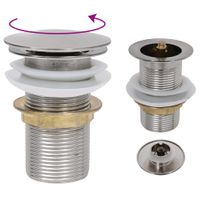 VidaXL Afvoer pop-up met overloop 6,4x6,4x9,1 cm chroomkleurig