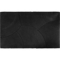 Luance Deurmat - zwart - rubber - rechthoek - omkeerbaar - 75 x 45 cm - schoonloopmat