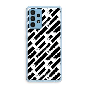 Zwarte vegen: Samsung Galaxy A52 Transparant Hoesje