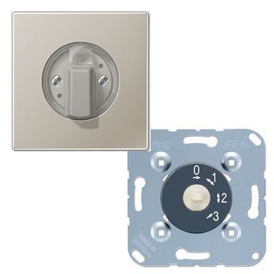 Jung ventilatorschakelaar 3 standen edelstaal ES 1941