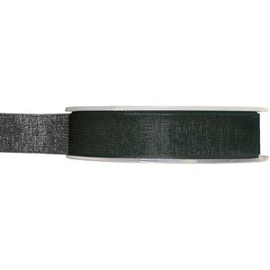 1x Hobby/decoratie zwarte organza sierlinten 1,5 cm/15 mm x 20 meter