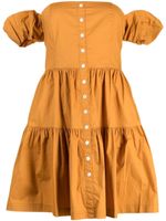 STAUD robe Elio à épaules dénudées - Orange