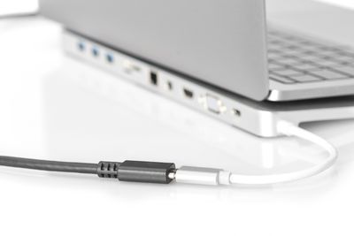 Digitus USB-kabel USB 2.0 USB-C stekker, USB-C bus 2.00 m Zwart Flexibel, Folie afscherming, Afscherming gevlochten AK-300210-020-S