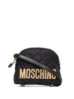 Moschino sac porté épaule matelassé à logo brodé - Noir