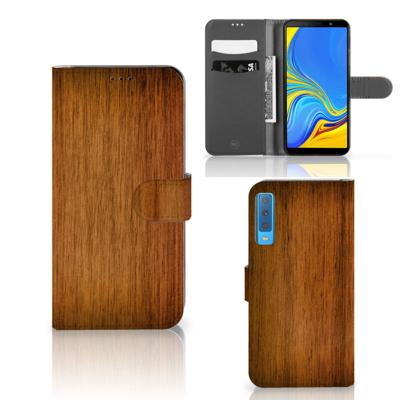 Samsung Galaxy A7 (2018) | Book Style Case | Donker Hout