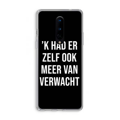 Meer verwacht - Zwart: OnePlus 8 Transparant Hoesje