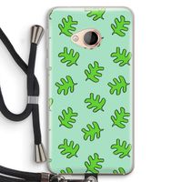 Groene blaadjes: HTC U Play Transparant Hoesje met koord