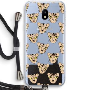 Tijger: Samsung Galaxy J3 (2017) Transparant Hoesje met koord
