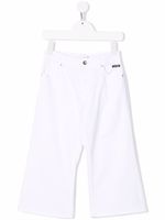 MSGM Kids jean ample à logo imprimé - Blanc