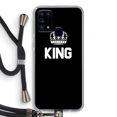 King zwart: Samsung Galaxy M31 Transparant Hoesje met koord