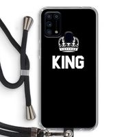 King zwart: Samsung Galaxy M31 Transparant Hoesje met koord King zwart: Samsung Galaxy M31 Transparant Hoesje met koord