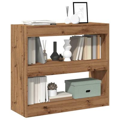 Boekenkast/kamerscherm 80x30x72 cm artisanaal eikenkleur