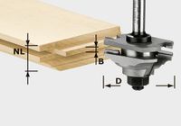 Festool Accessoires HW S8 D46 x D12-FD Profiel-messingfrees  | 490643 - 490643