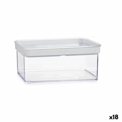 Blik Transparant Siliconen polyestyreen ABS 1,1 L 10,5 x 9 x 21 cm (18 Stuks)