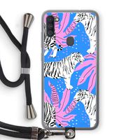 Tijger: Samsung Galaxy A11 Transparant Hoesje met koord