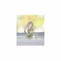 Zilveren Wikkel Ring Rozenkwarts met Peridoot - thumbnail