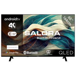 Salora 65QLED320 tv 165,1 cm (65") 4K Ultra HD Smart TV Wifi 250 cd/m² Zwart