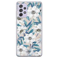 Samsung Galaxy A72 siliconen telefoonhoesje - Touch of flowers