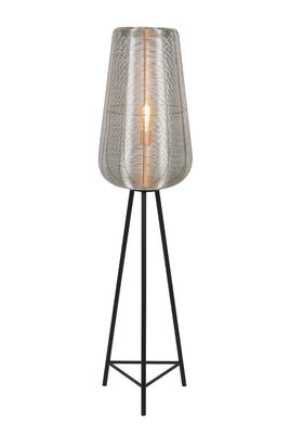 Light & Living Vloerlamp 'Adeta', nikkel, 147cm hoog