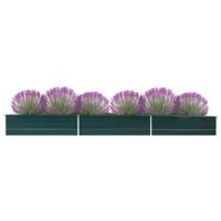 VidaXL Plantenbak verhoogd 480x80x45 cm gegalvaniseerd staal groen