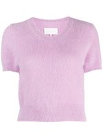 Maison Margiela haut en maille à manches courtes - Violet