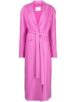 Costarellos trench ceinturé à revers crantés - Rose Costarellos trench ceinturé à revers crantés - Rose