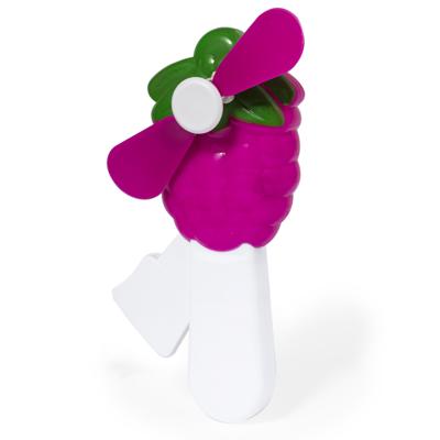 Mini ventilator/handventilator Manhattan - druif - 7 x 13 x 3 cm - verkoeling in zomer