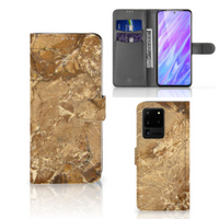 Samsung Galaxy S20 Ultra Bookcase Marmer Creme - thumbnail