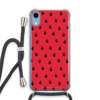 Watermelon: iPhone XR Transparant Hoesje met koord