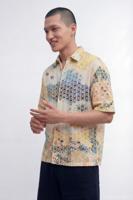 Geborduurde bedrukte blouse - WHITE - S