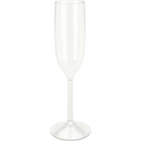 Prosecco/Champagneglazen - 1x - transparant - kunststof - 165 ml - thumbnail